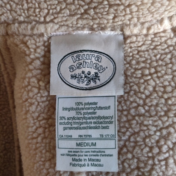 Vintage Laura Ashley Faux Shearling/Suede Coat - Picture 6 of 8